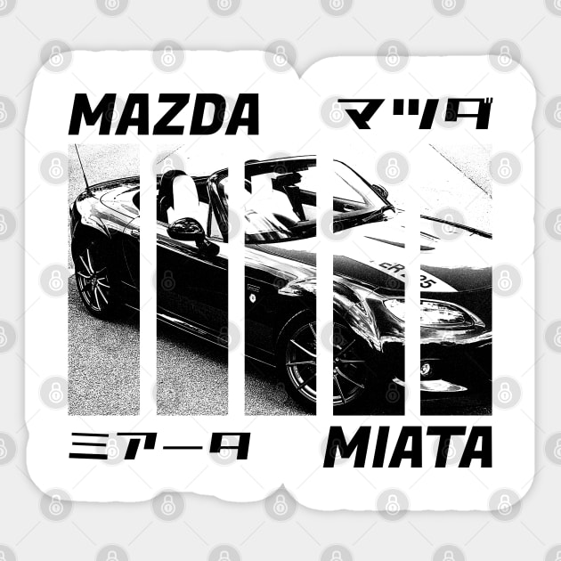 Mazda Miata MX-5 NC Black 'N White 3 Sticker by Cero